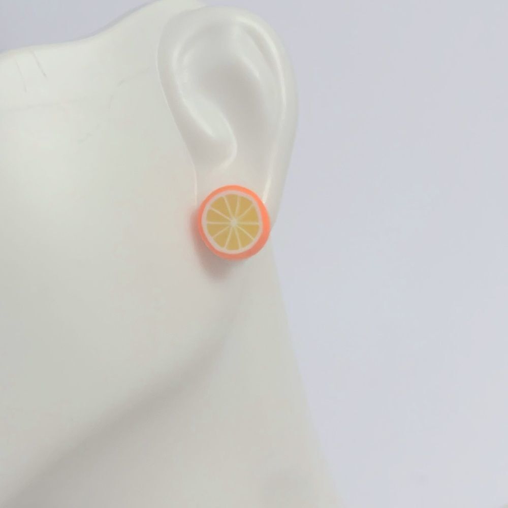 Orange Slice Stud Earrings